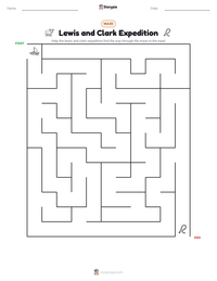 Lewis and Clark Expedition printable worksheet preview