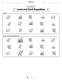 Lewis and Clark Expedition printable worksheet preview