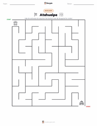 Atahualpa afdrukbare werkblad voorbeeld