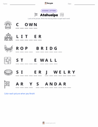 Atahualpa printable worksheet preview