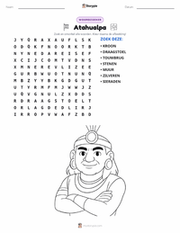 Atahualpa afdrukbare werkblad voorbeeld