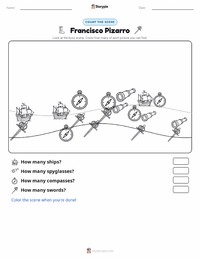 Francisco Pizarro printable worksheet preview
