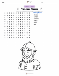 Podgląd drukowalnego arkusza ćwiczeń Francisco Pizarro