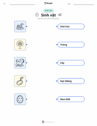 Tài liệu in sẵn Sinh vật sống cho trẻ em
