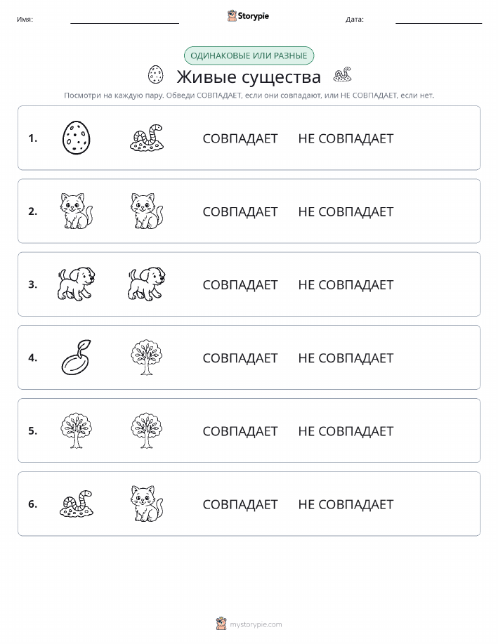 Одинаковое или разное