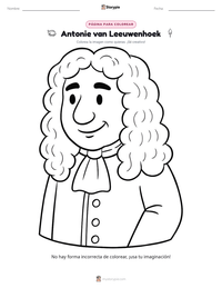 Vista previa de la hoja de trabajo imprimible de Antonie van Leeuwenhoek