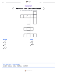 Antonie van Leeuwenhoek printable worksheet preview