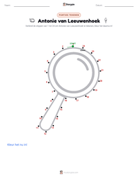 Antonie van Leeuwenhoek afdrukbare werkblad voorbeeld