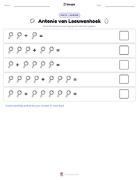Antonie van Leeuwenhoek printable worksheet preview