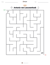 Antonie van Leeuwenhoek printable worksheet preview
