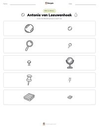 Antonie van Leeuwenhoek printable worksheet preview