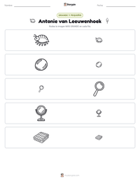 Vista previa de la hoja de trabajo imprimible de Antonie van Leeuwenhoek