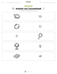 Antonie van Leeuwenhoek yazdırılabilir çalışma sayfası önizlemesi