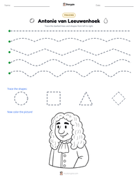 Antonie van Leeuwenhoek printable worksheet preview