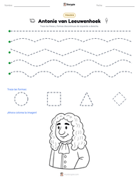 Vista previa de la hoja de trabajo imprimible de Antonie van Leeuwenhoek