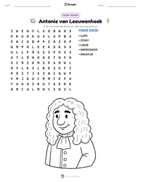 Antonie van Leeuwenhoek druckbare Arbeitsblatt Vorschau