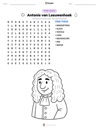 Antonie van Leeuwenhoek printable worksheet preview