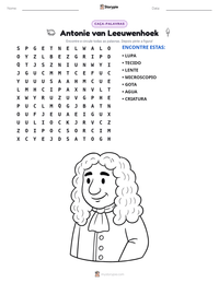 Prévia da folha de atividades imprimível Antonie van Leeuwenhoek