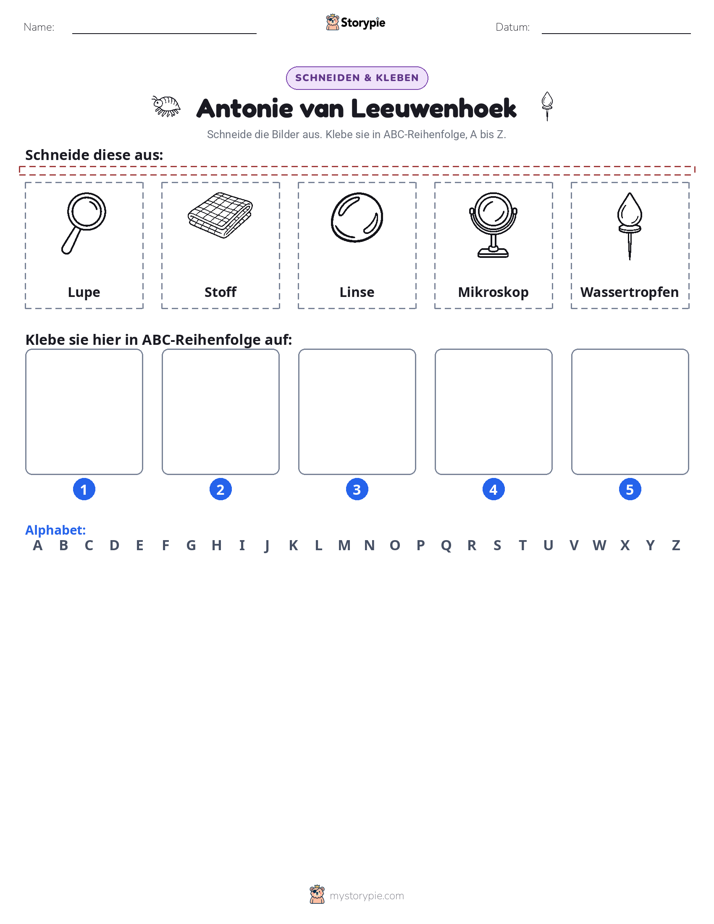 Schneiden & Einfügen Alphabet