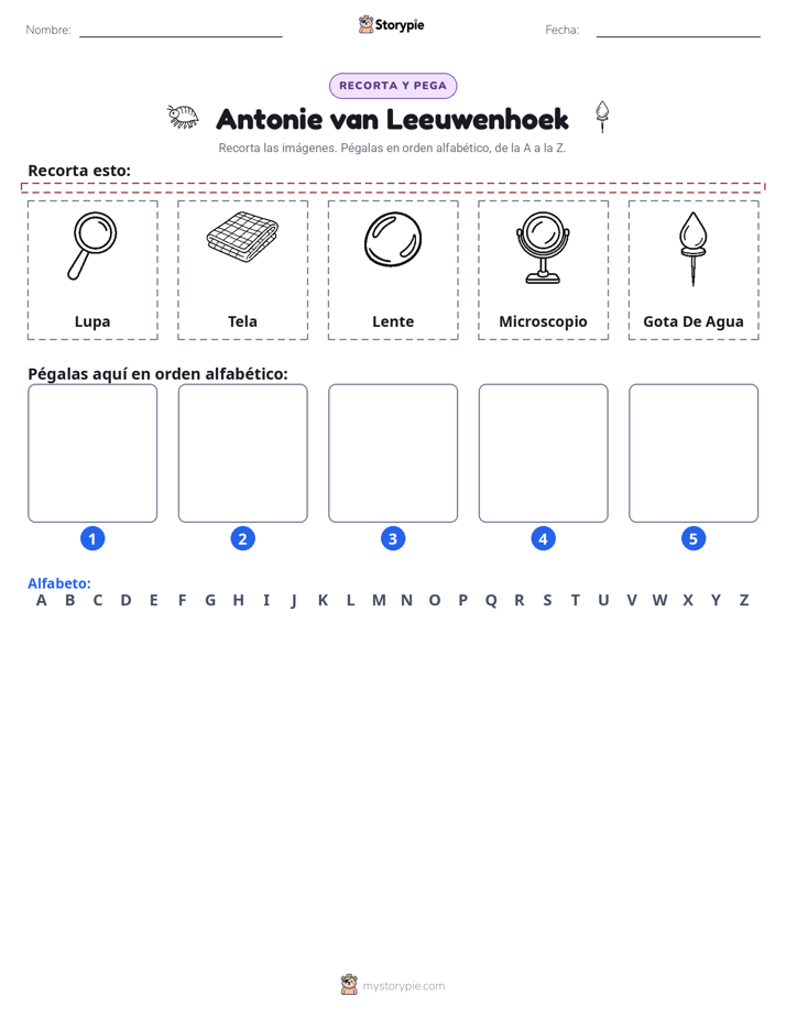 Cortar y Pegar el Alfabeto