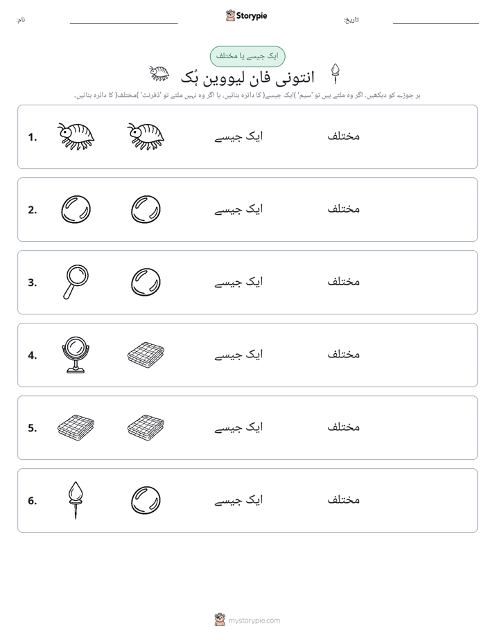 ایک جیسا یا مختلف