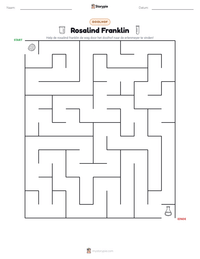Rosalind Franklin afdrukbare werkblad voorbeeld