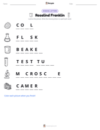 Rosalind Franklin printable worksheet preview