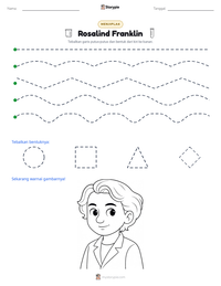 Prabaca lembar kerja cetak Rosalind Franklin