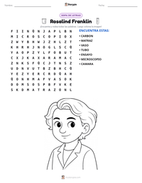 Vista previa de la hoja de trabajo imprimible de Rosalind Franklin