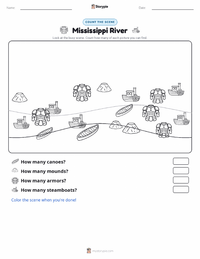Mississippi River printable worksheet preview