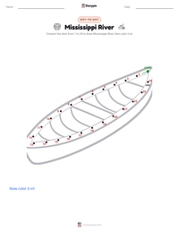 Mississippi River printable worksheet preview