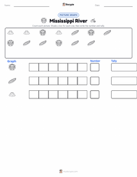 Mississippi River printable worksheet preview