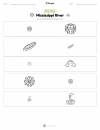 Mississippi River printable worksheet preview