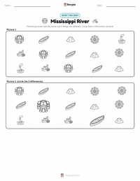 Mississippi River printable worksheet preview