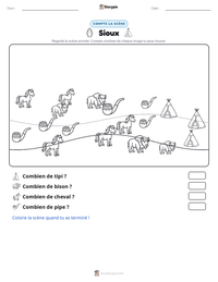 Aperçu de la feuille de travail imprimable Sioux