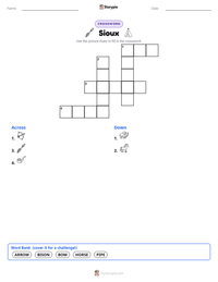 Sioux printable worksheet preview