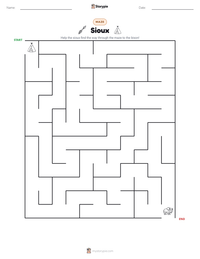 Sioux printable worksheet preview