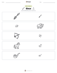 Sioux printable worksheet preview