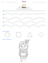 Sioux printable worksheet preview