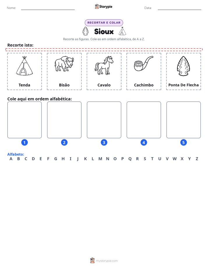 Recortar & Colar Alfabeto