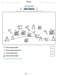 John Deere printable worksheet preview