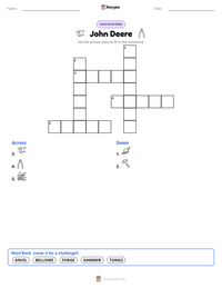 John Deere printable worksheet preview