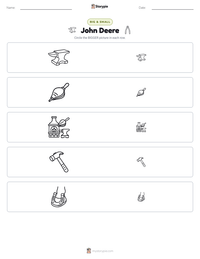 John Deere printable worksheet preview