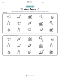John Deere printable worksheet preview