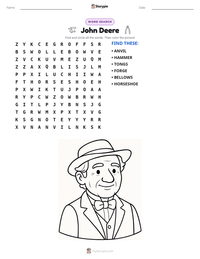 John Deere printable worksheet preview