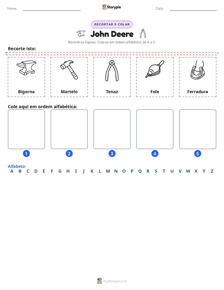 Recortar & Colar Alfabeto