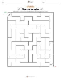 Aperçu de la feuille de travail imprimable Charrue en acier