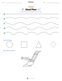 Steel Plow printable worksheet preview