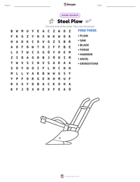 Steel Plow printable worksheet preview