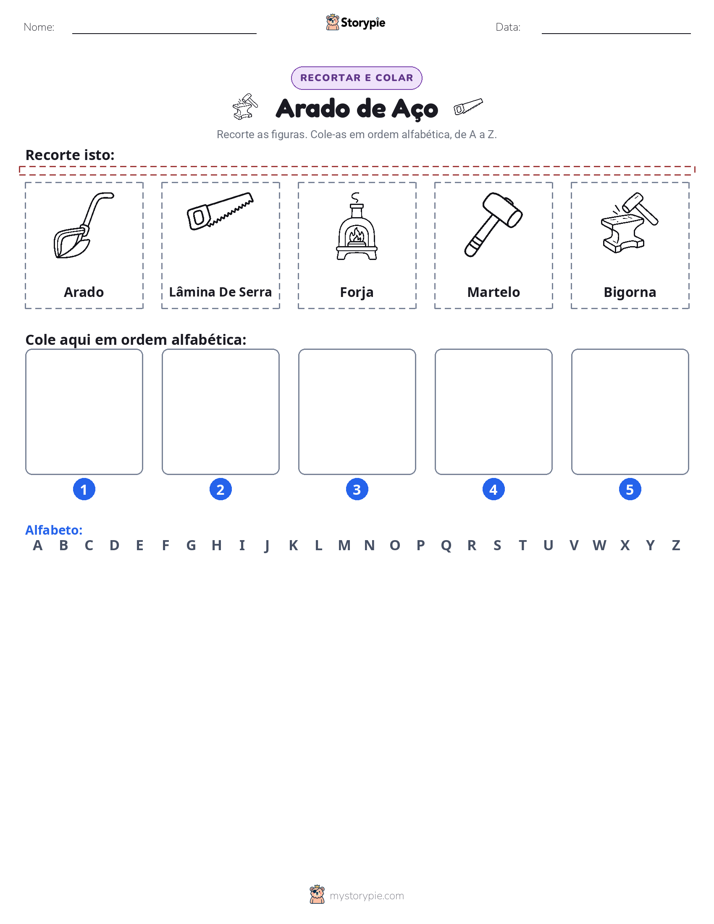Recortar & Colar Alfabeto